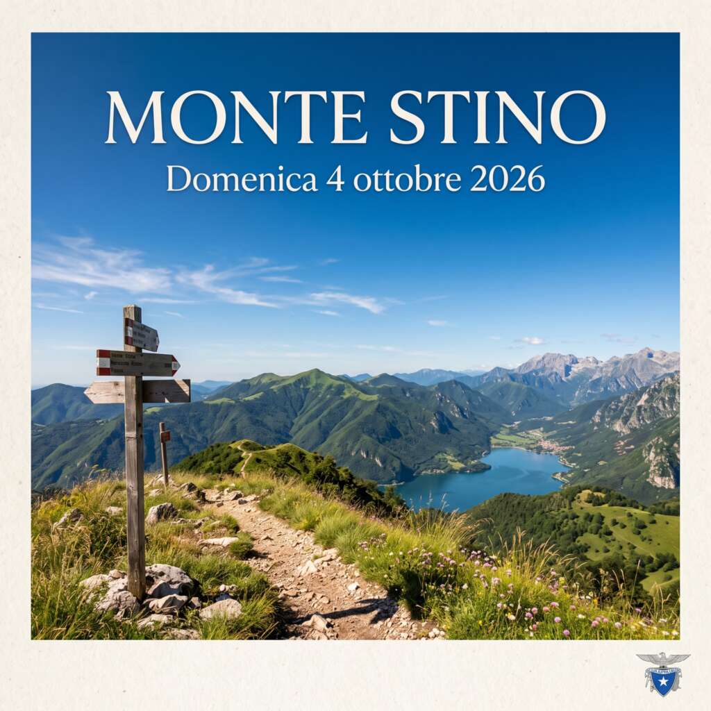 Escursione sociale al Monte Stino (1467 m) con il CAI Bovegno: domenica 4 ottobre 2026. Dettagli, orari, percorso e iscrizioni entro il 30 settembre.